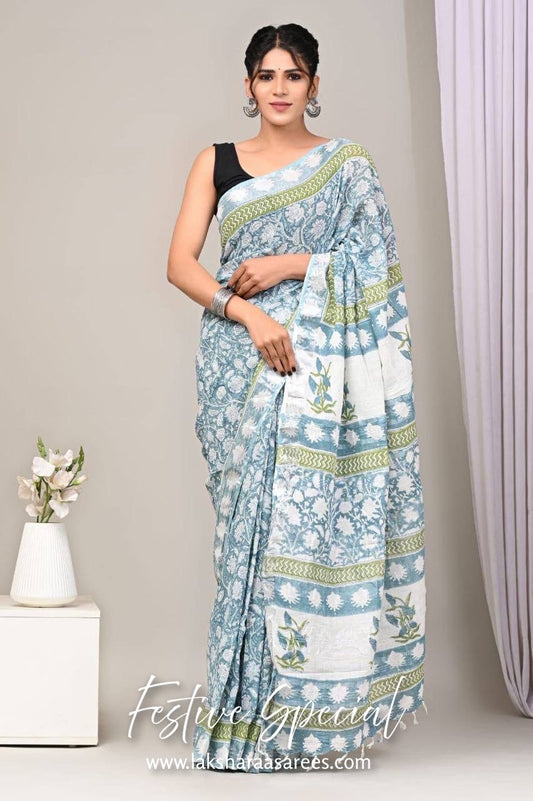Comfy Linen Saree - Flowy Colours Edition