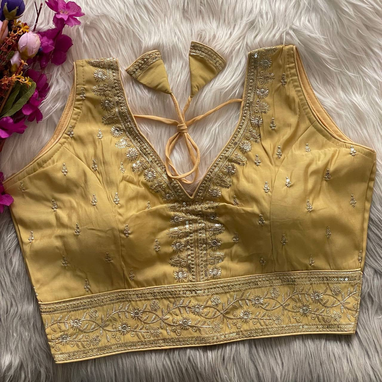 SONALIE –– Roman Silk Readymade Blouse