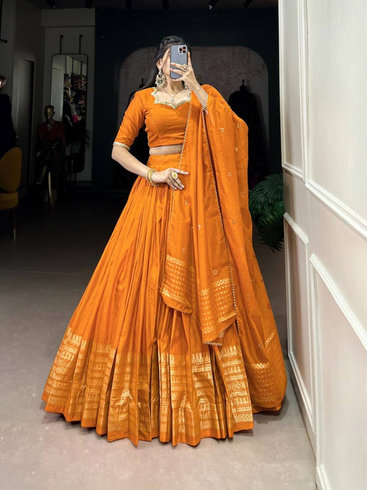 DARIYAA — Chanderi Half Sarees Lehenga