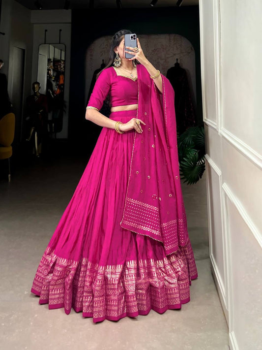 DARIYAA — Chanderi Half Sarees Lehenga