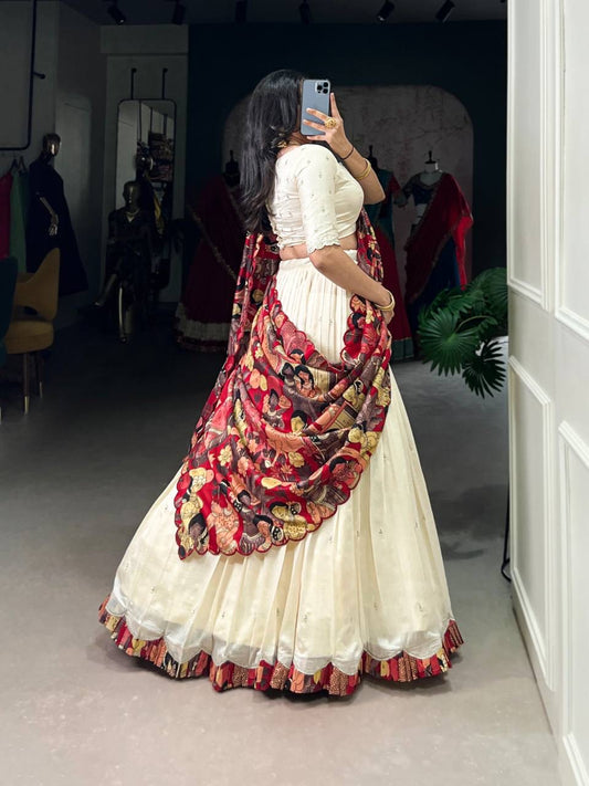 NITHARAA — Kalamkari half sarees lehenga