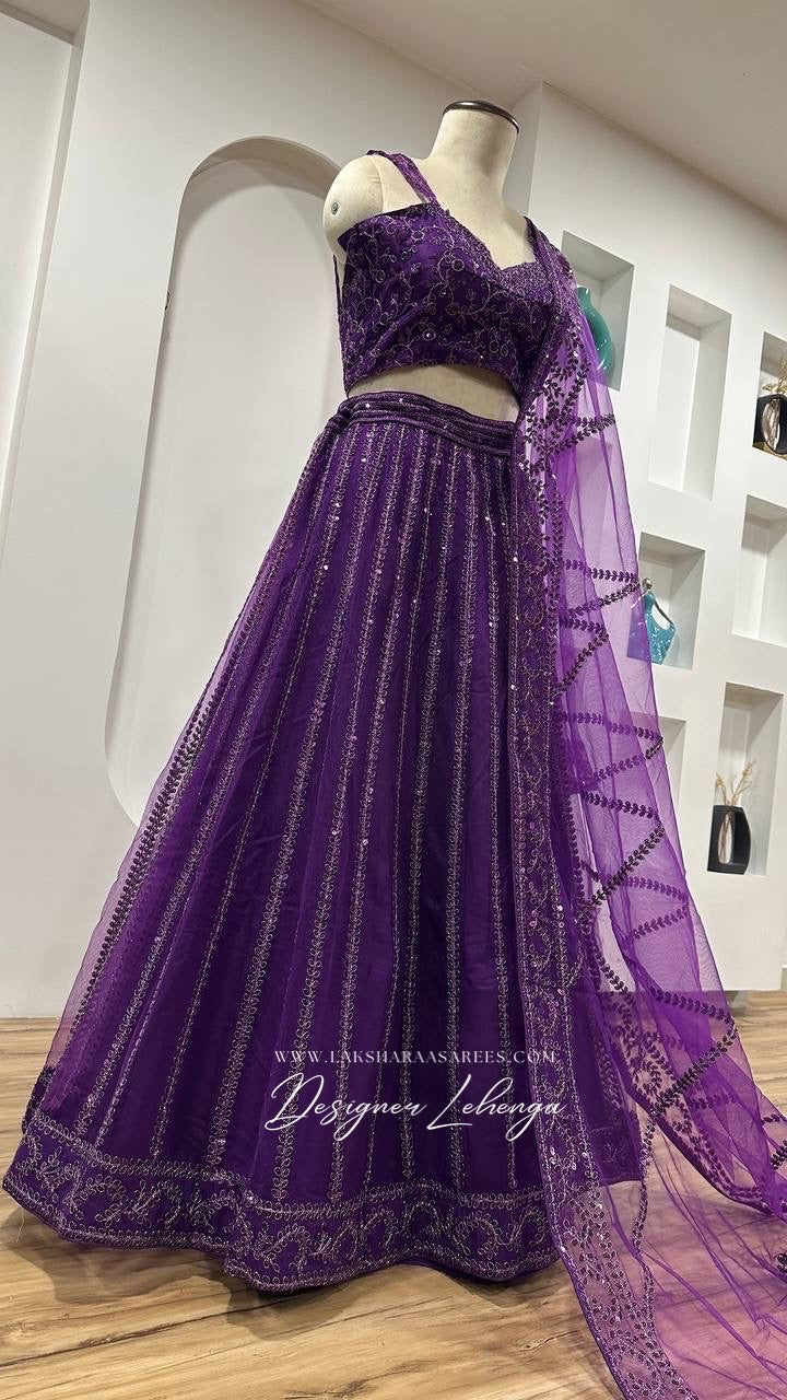 Designer Purple Lehenga