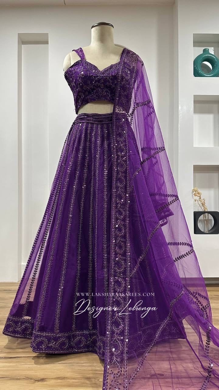 Designer Purple Lehenga