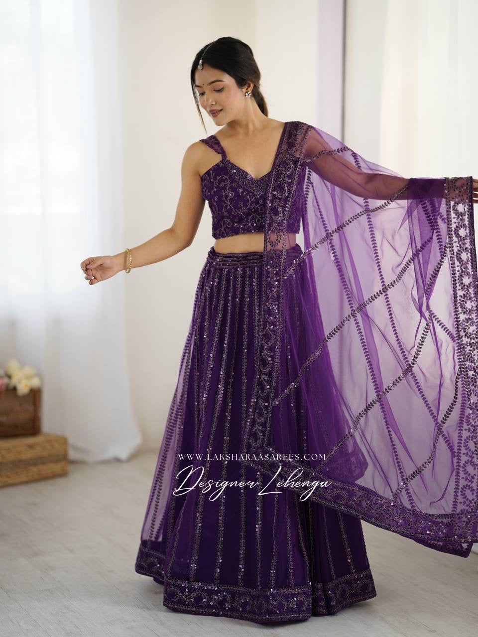 Designer Purple Lehenga