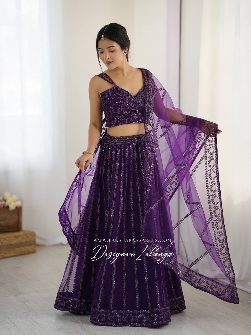 Designer Purple Lehenga