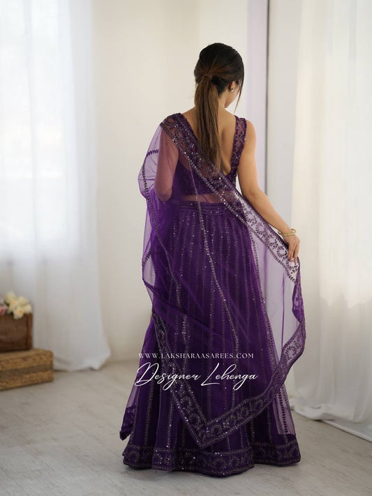 Designer Purple Lehenga