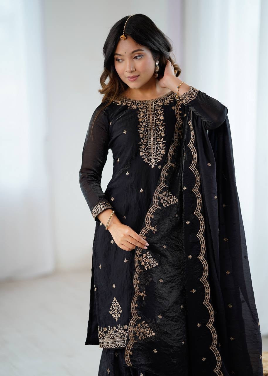 MARISA β Black Sharara suit