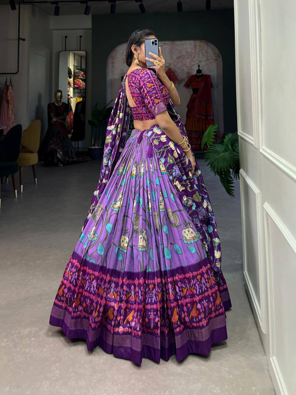 LAKSHIA — Floral Pichwai Half Saree Lehenga