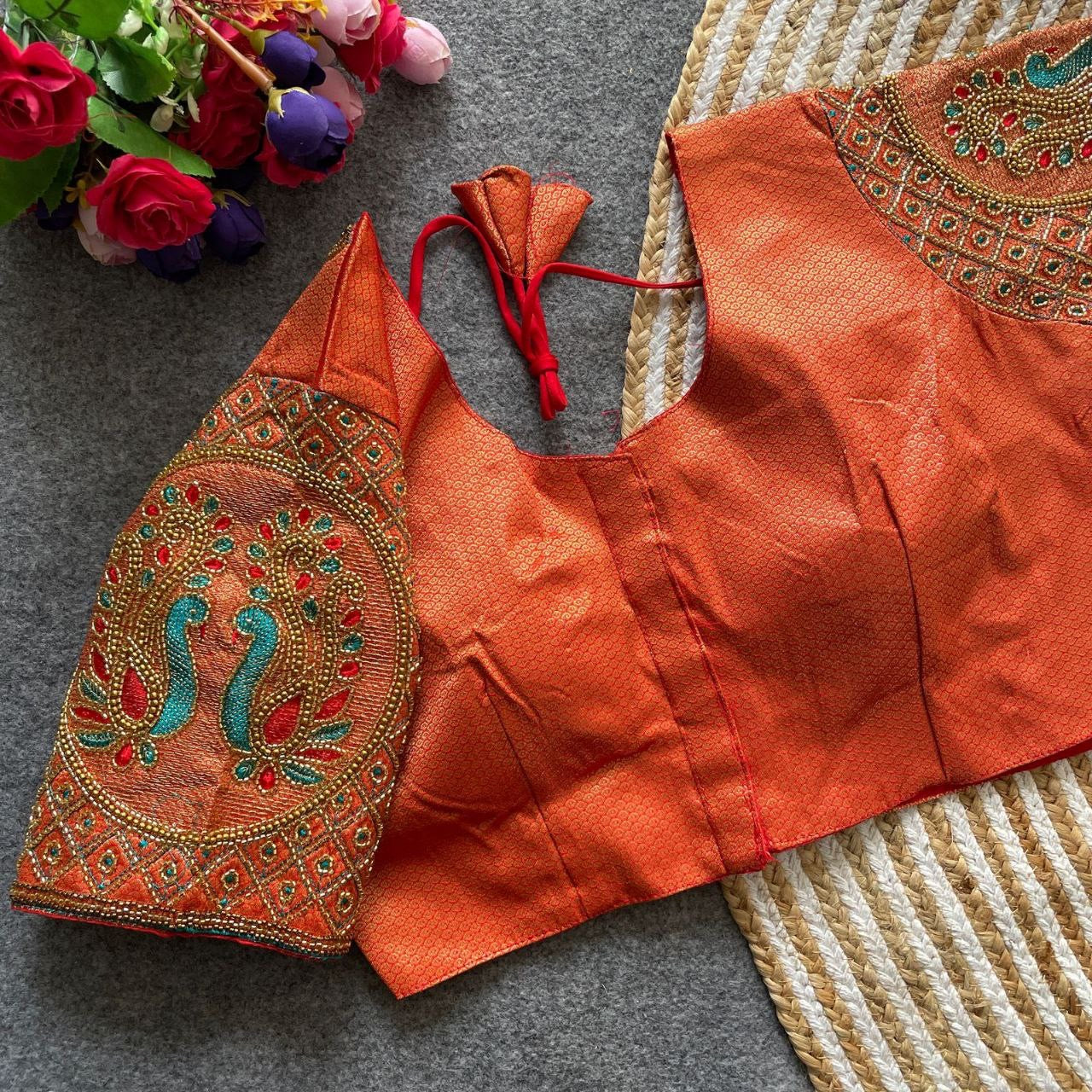 AYESHA — Bridal Banarasi Readymade Blouse
