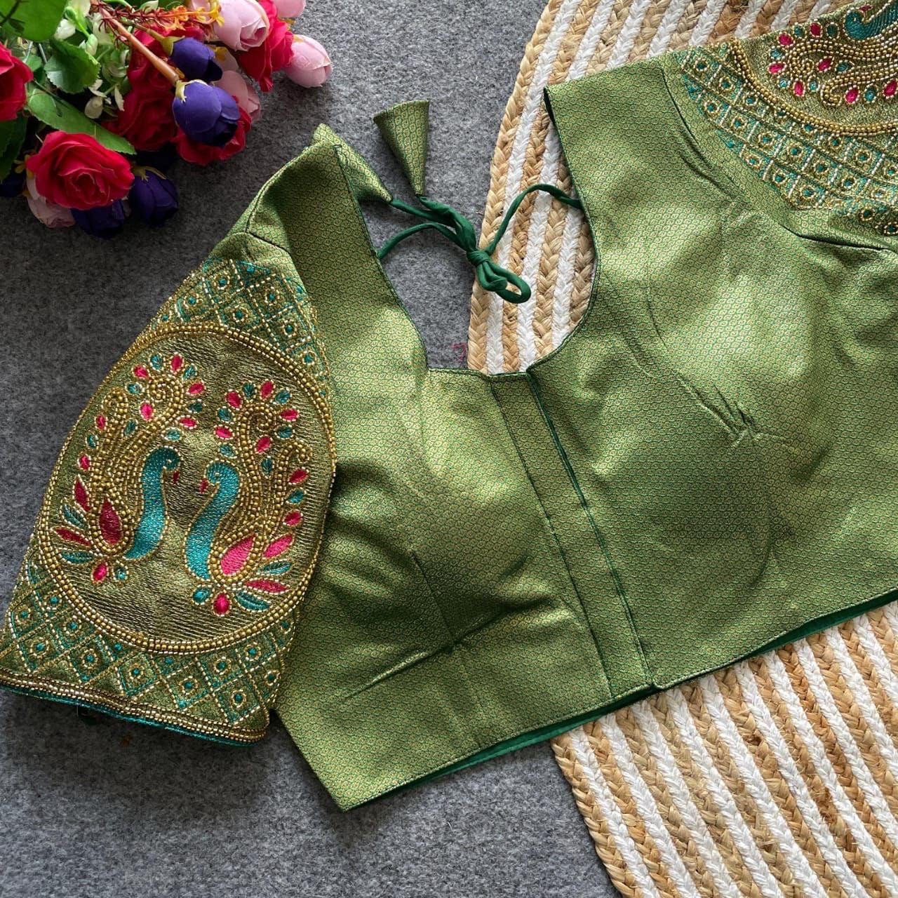 AYESHA — Bridal Banarasi Readymade Blouse