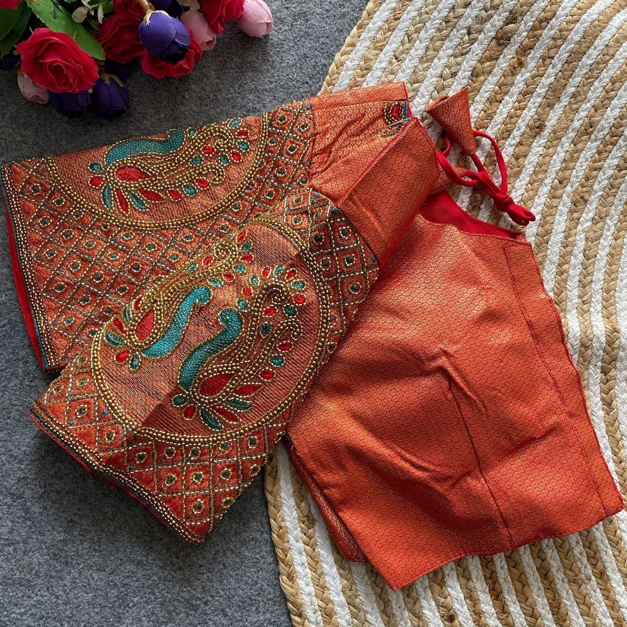 AYESHA — Bridal Banarasi Readymade Blouse
