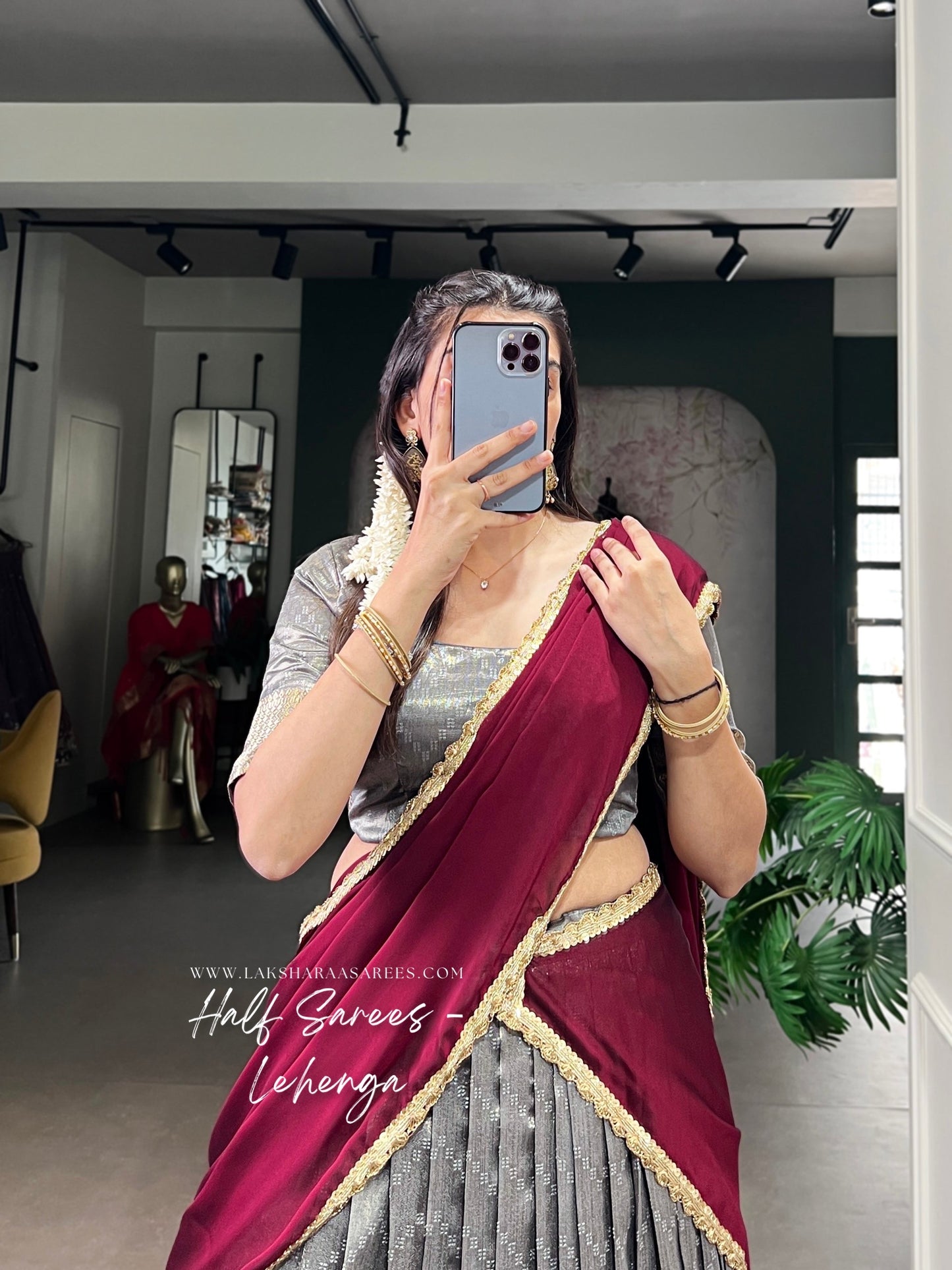 BINDYA 2.0 — Silky Half Saree Lehenga