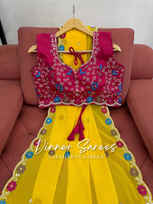 ARISHA — Haldi Special Georgette Partywear Saree
