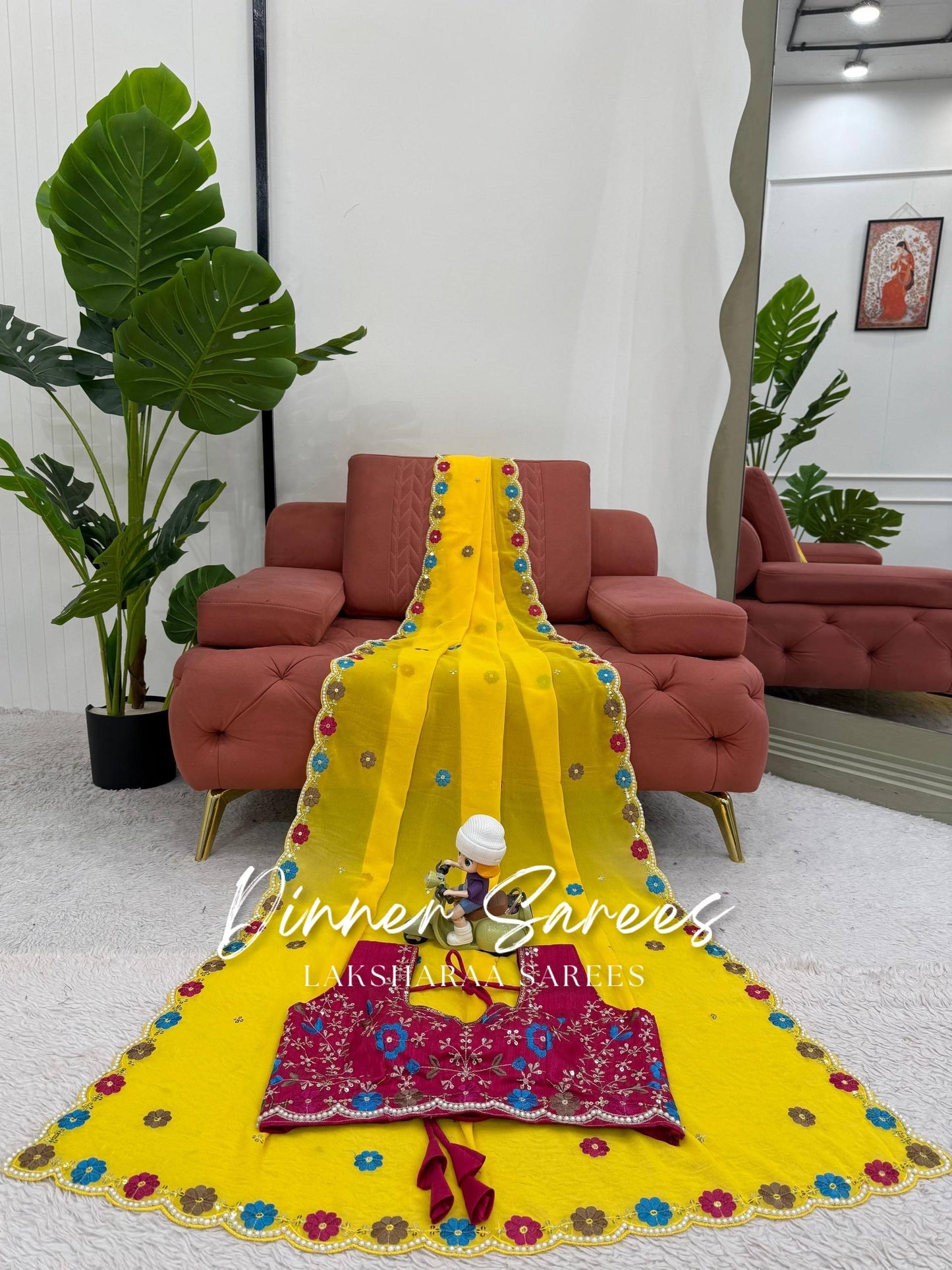 ARISHA β Haldi Special Georgette Partywear Saree