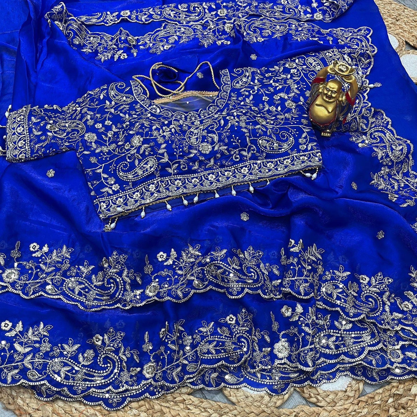 SACHII - Grand Shimmer Silk Saree x Readymade Blouse