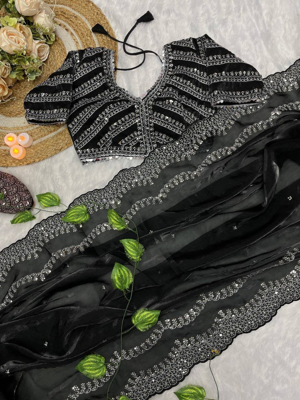 SONAM 3.0 — Shimmer Saree x Readymade Blouse