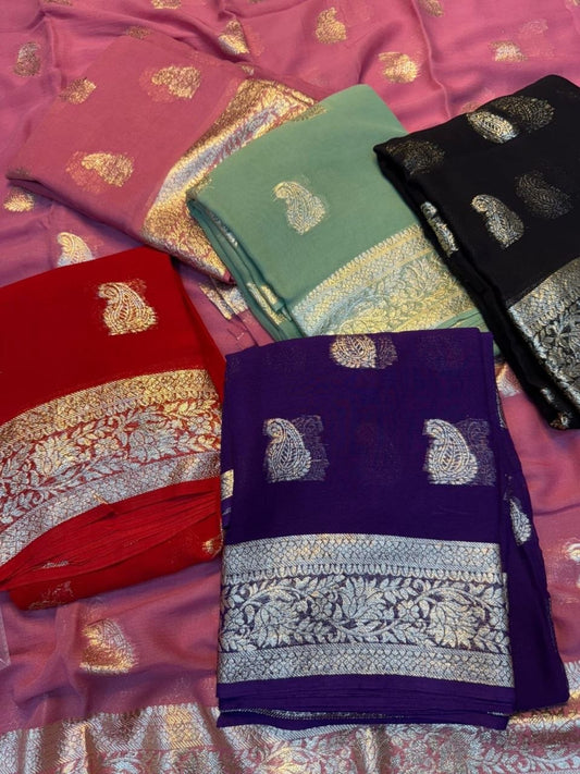 ARIAโ Viscose Georgette Saree