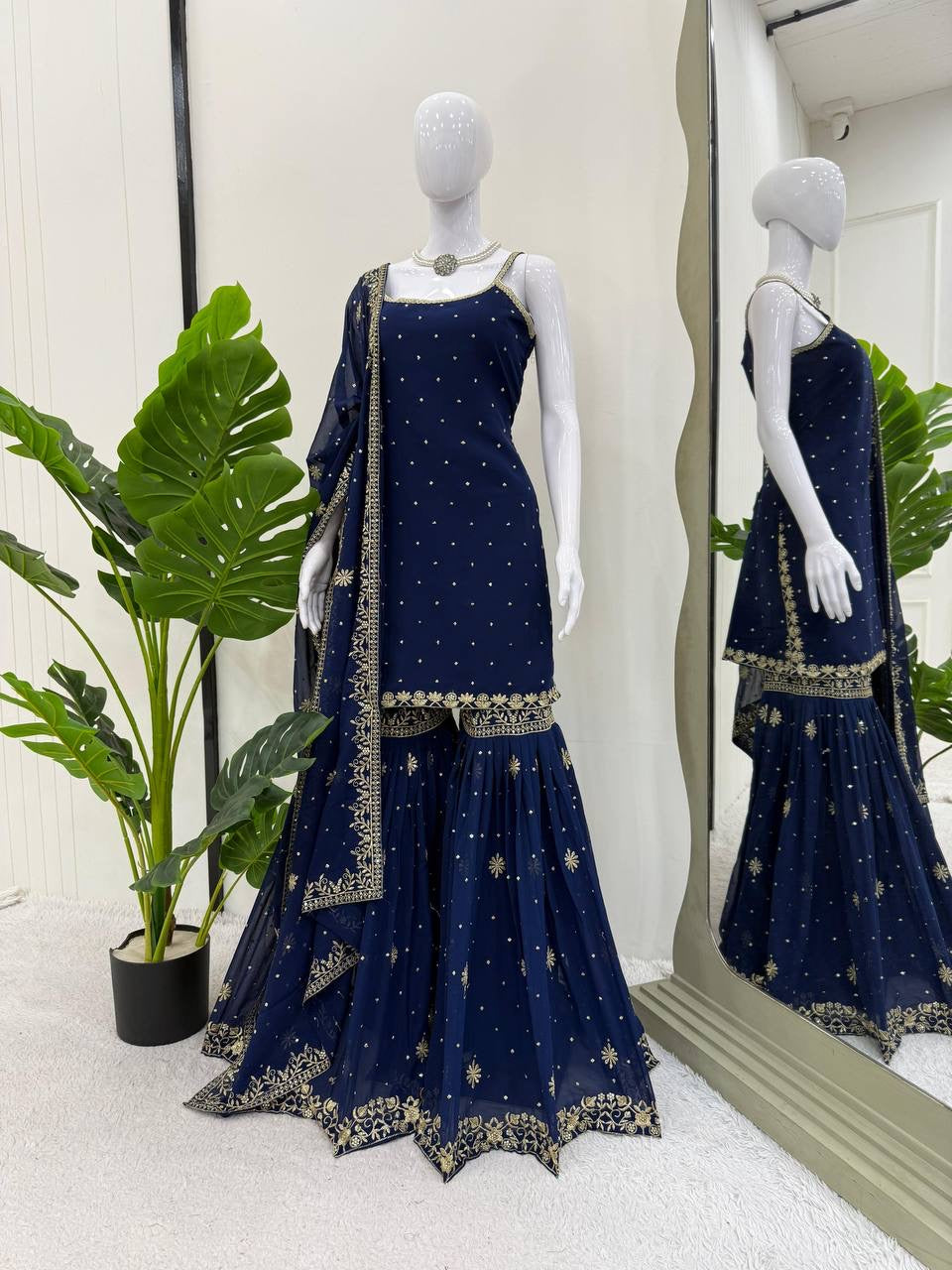 ELINE - Premium Blue Sharara Suit