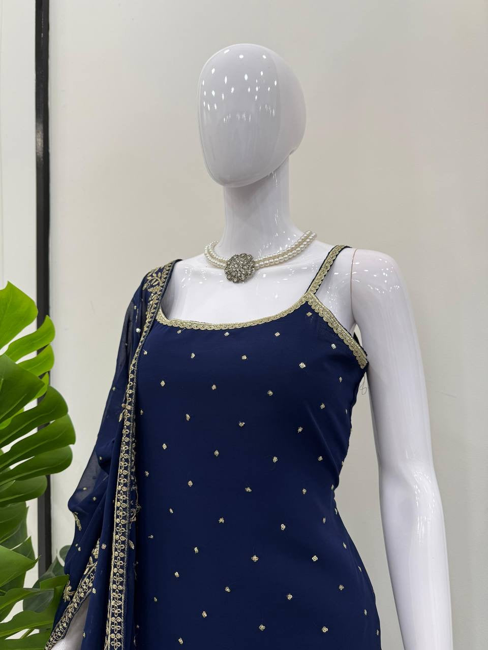 ELINE - Premium Blue Sharara Suit