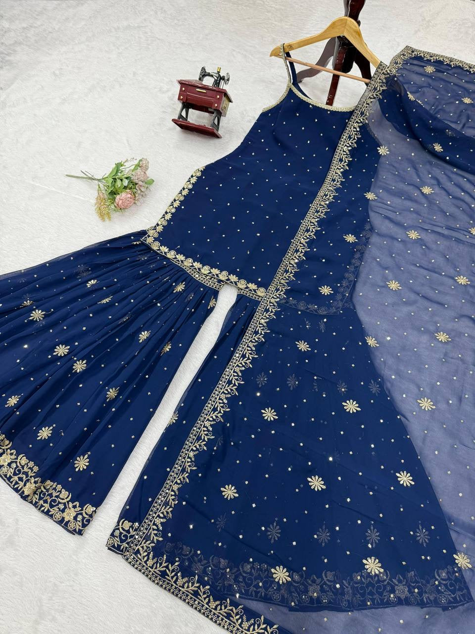 ELINE - Premium Blue Sharara Suit
