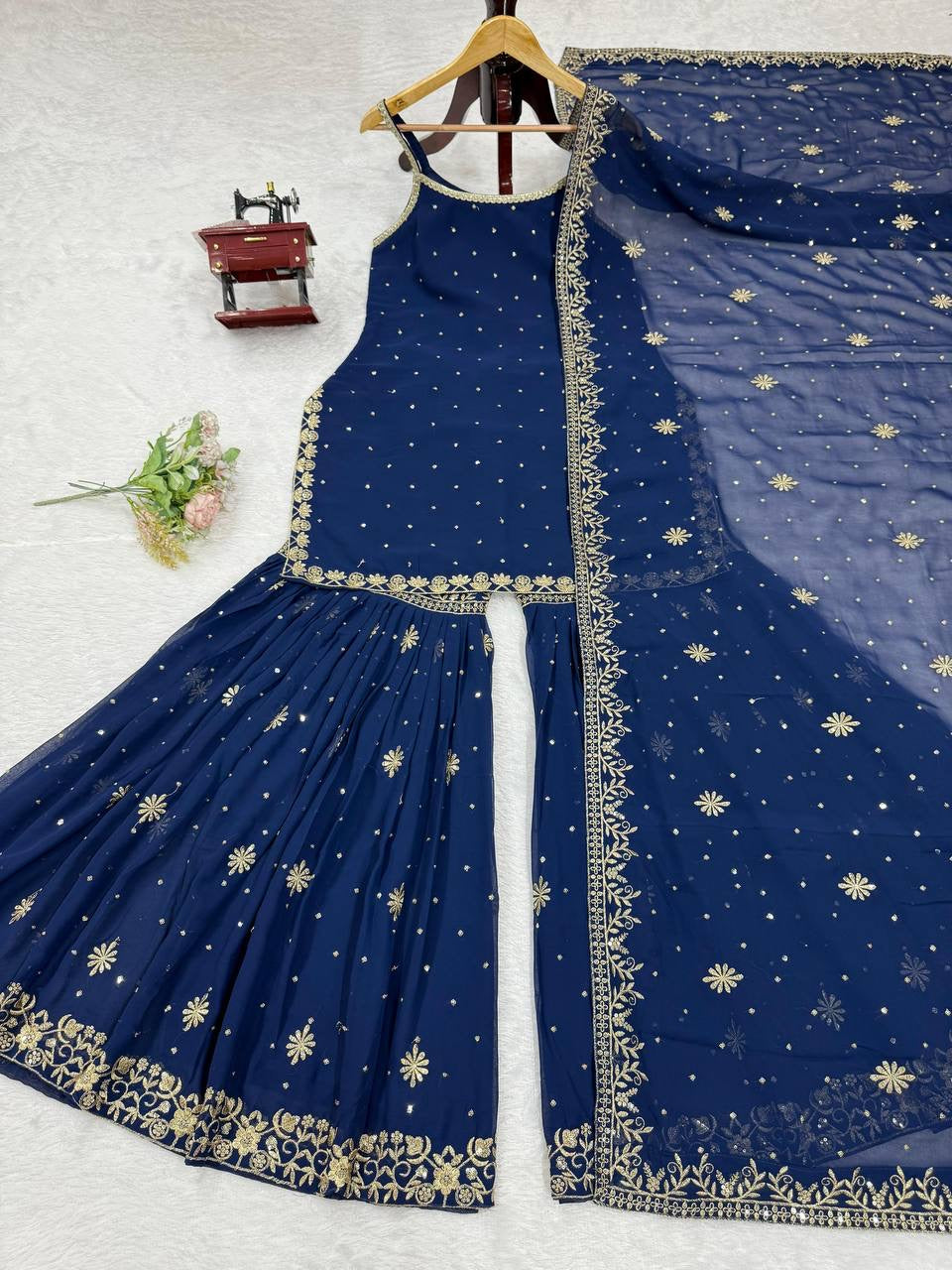 ELINE - Premium Blue Sharara Suit