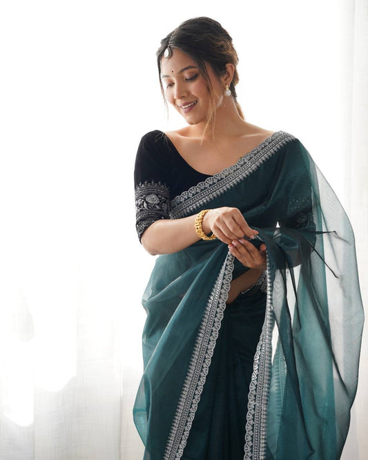 LORI — Beautiful Twill Net Dinner Saree