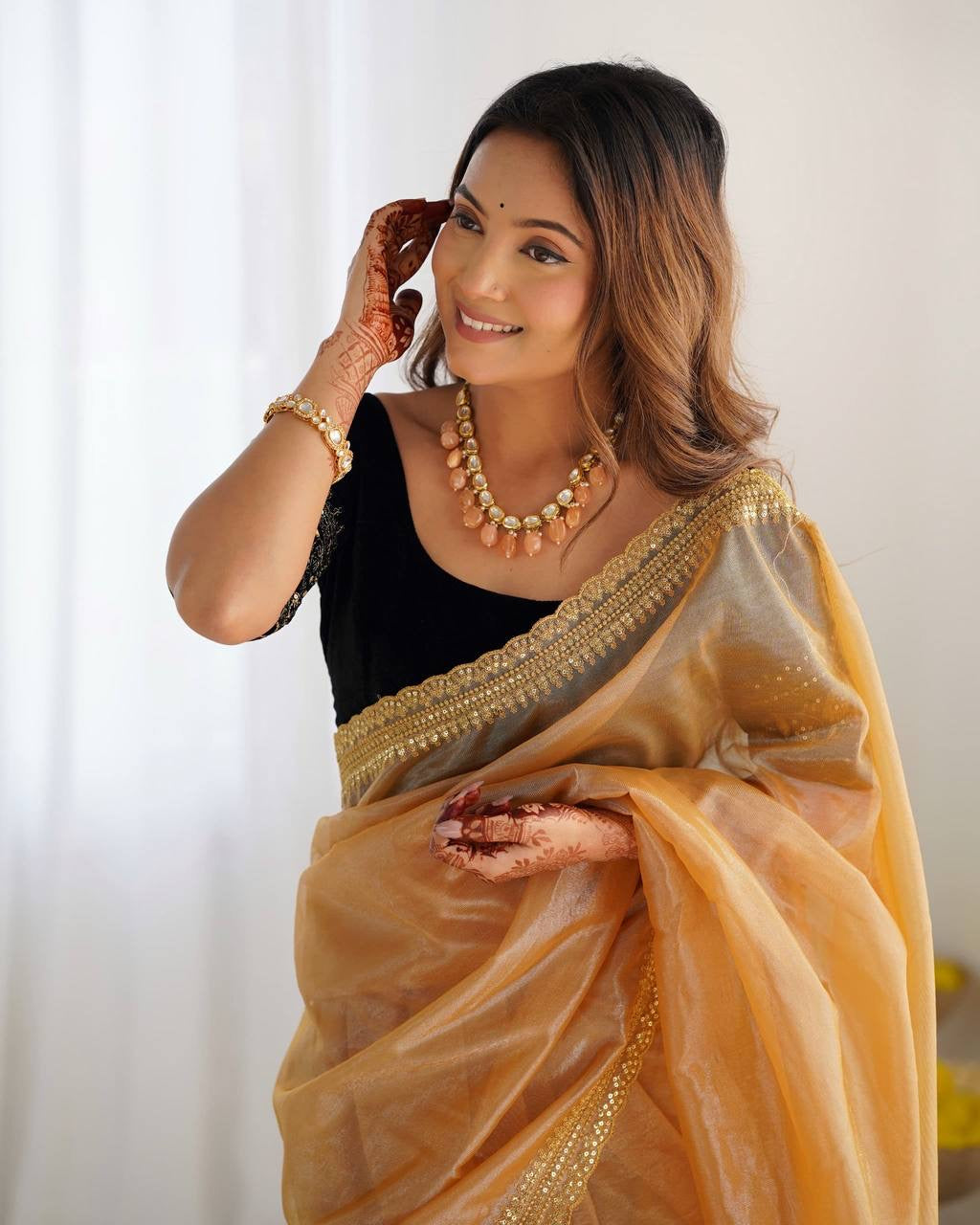 LORI — Beautiful Twill Net Dinner Saree