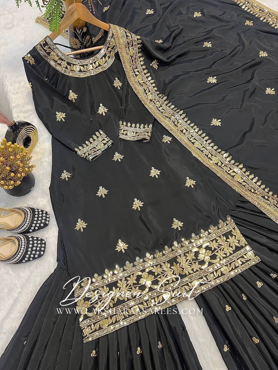 SHRADHA — Premium Crepe Silk Sharara