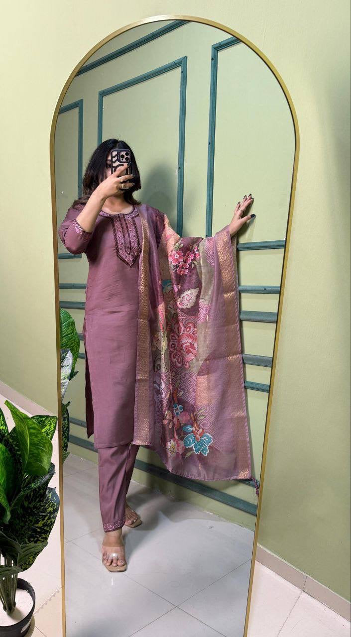 Dusty Purple Kurti Set
