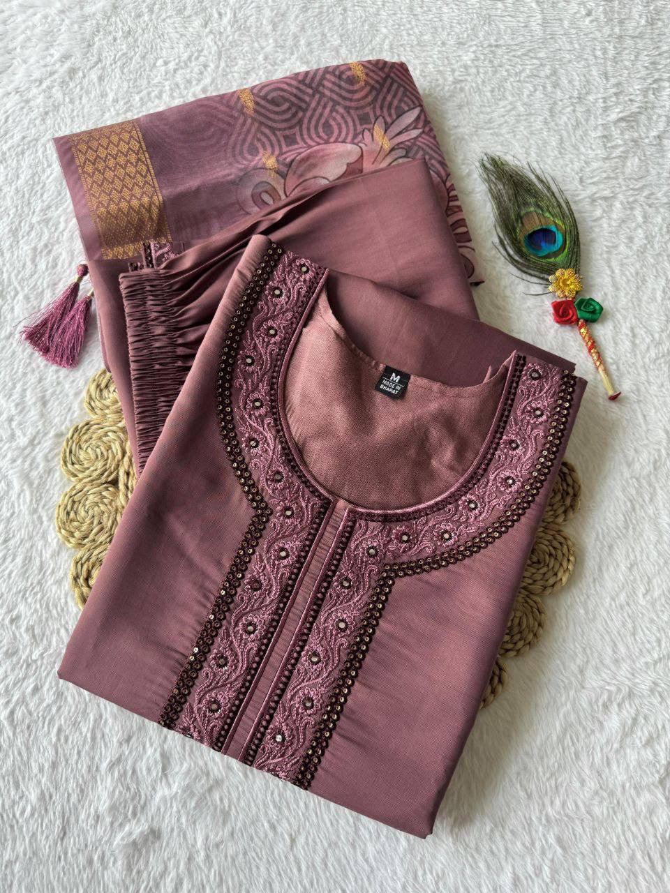 Dusty Purple Kurti Set