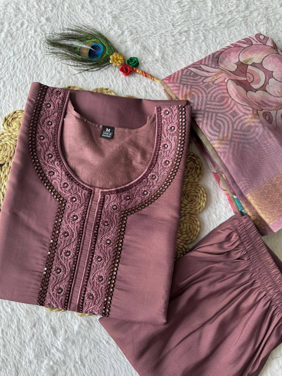 Dusty Purple Kurti Set