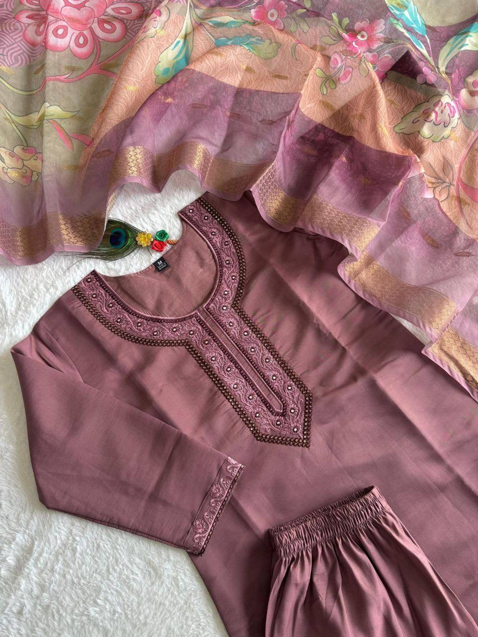 Dusty Purple Kurti Set