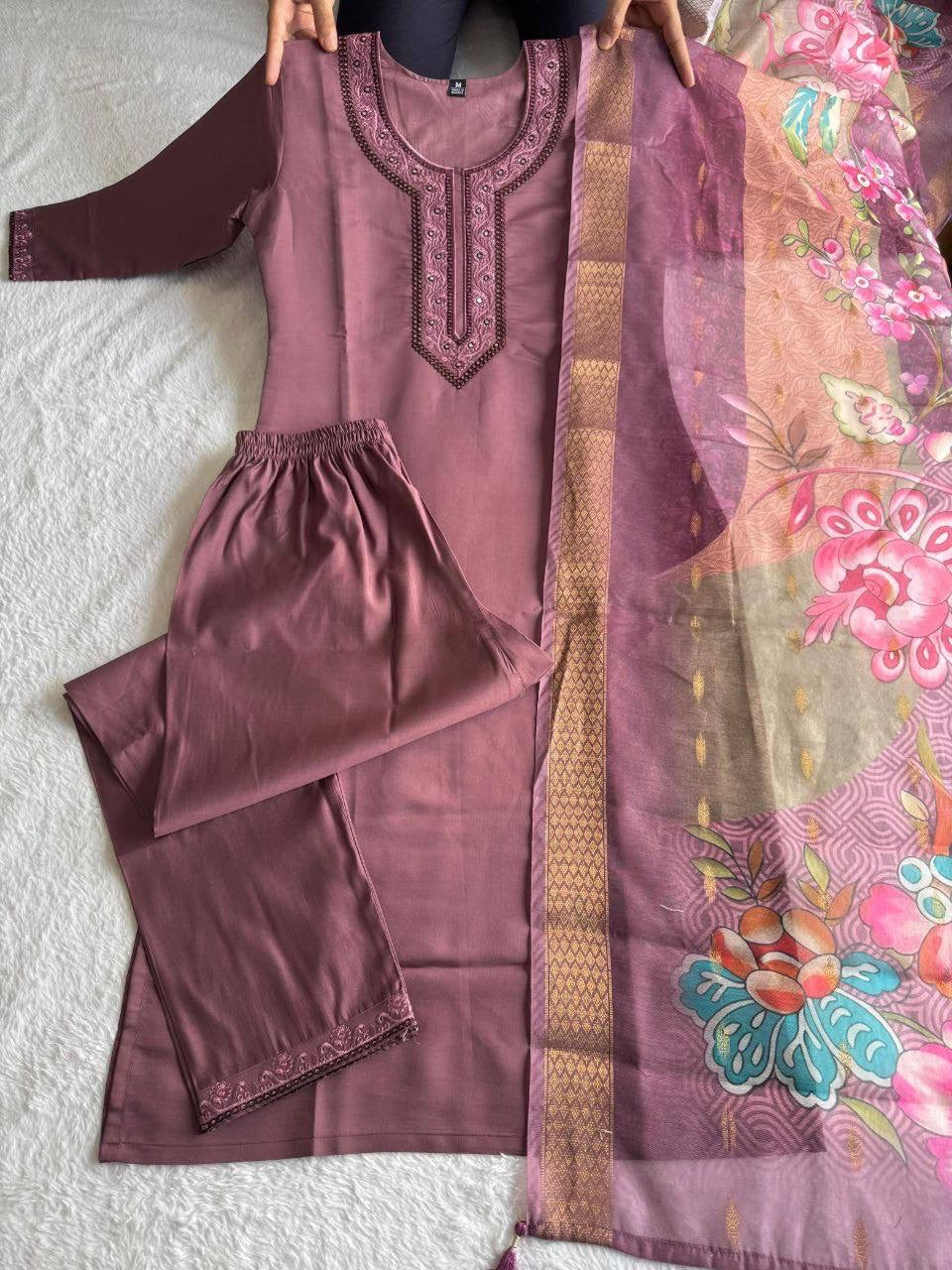 Dusty Purple Kurti Set