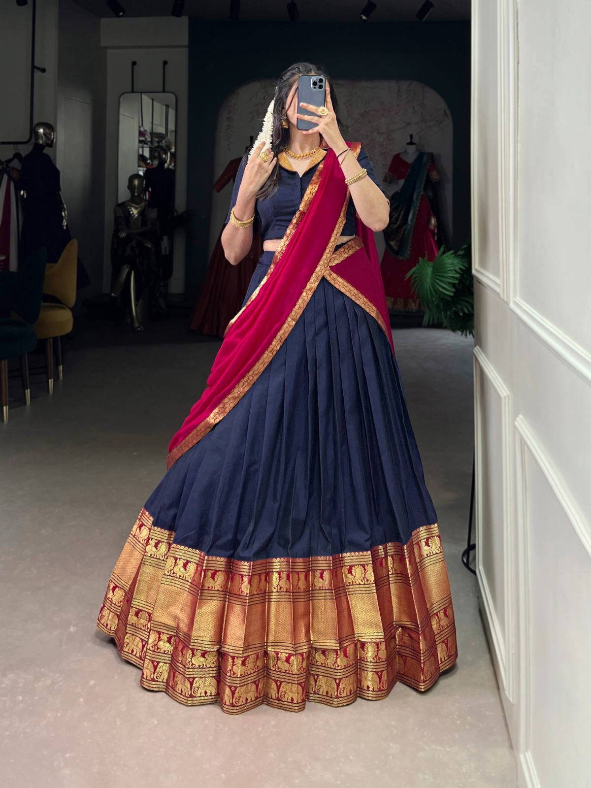 VANISHREE — Narayanpet Half Sarees Lehenga