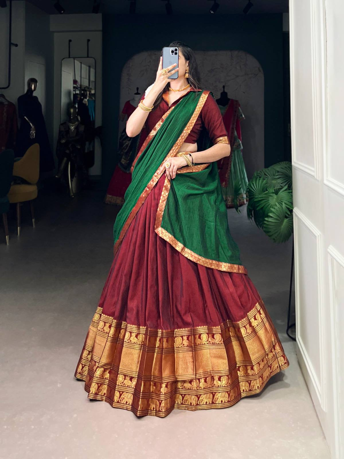 VANISHREE — Narayanpet Half Sarees Lehenga