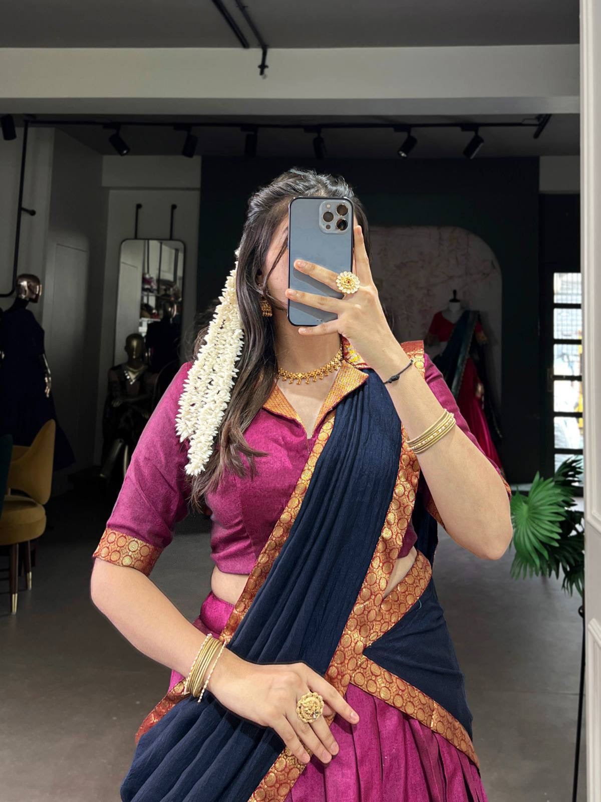 VANISHREE — Narayanpet Half Sarees Lehenga