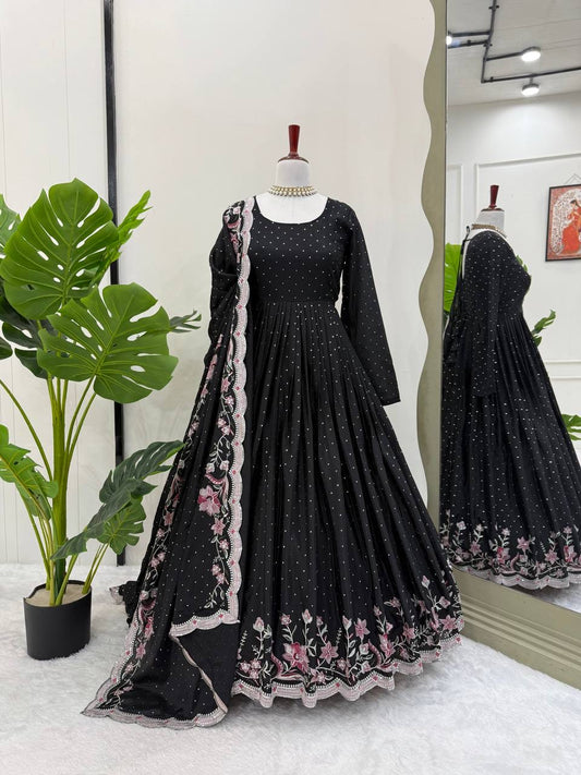 ELORA - Chinnon Silk Anarkali Suit