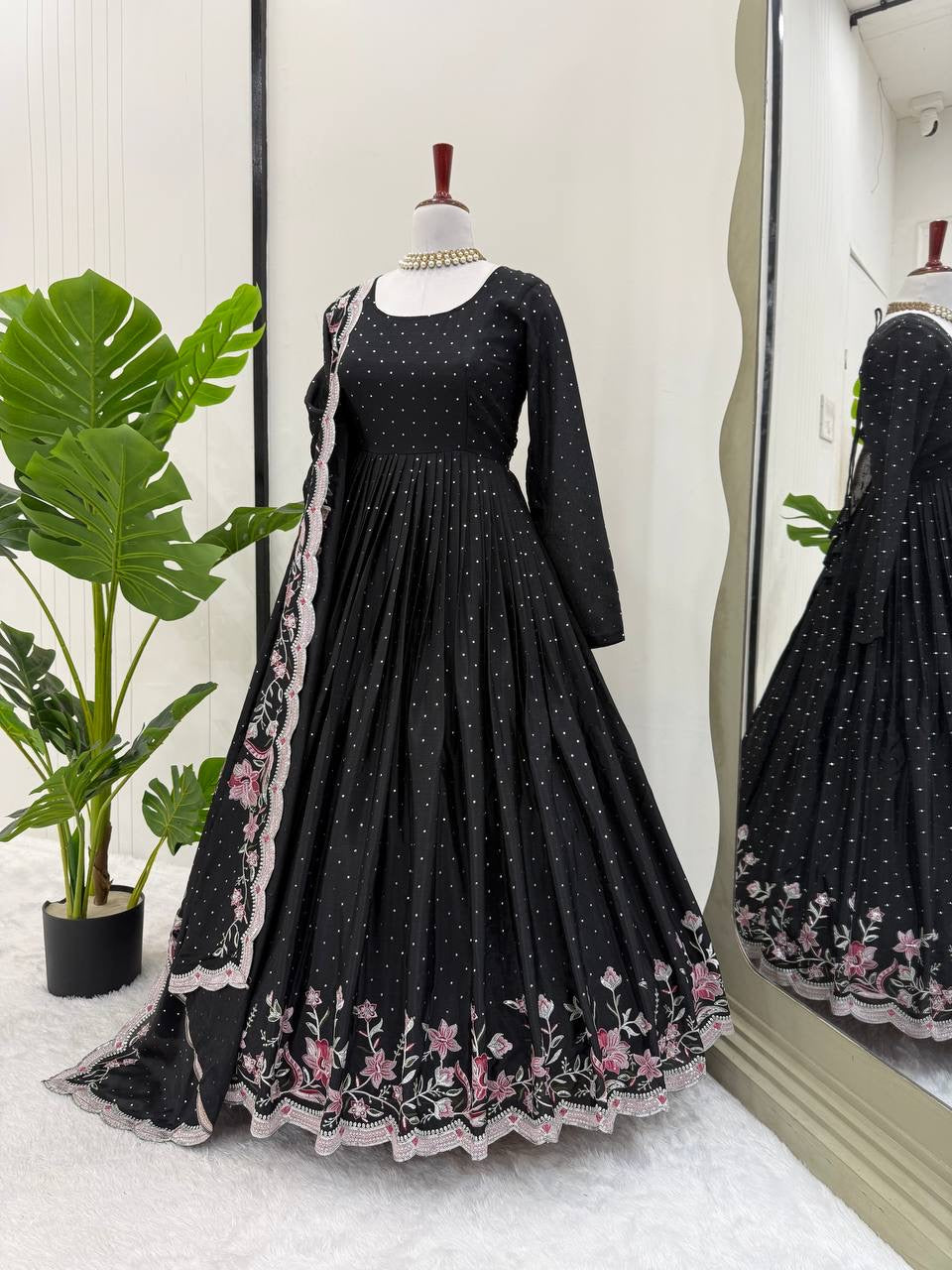 ELORA - Chinnon Silk Anarkali Suit