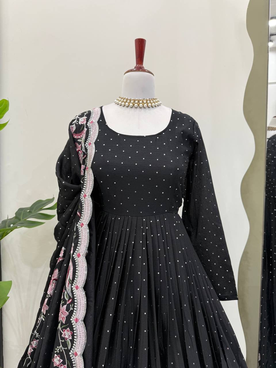 ELORA - Chinnon Silk Anarkali Suit