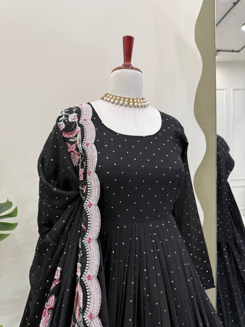 ELORA - Chinnon Silk Anarkali Suit