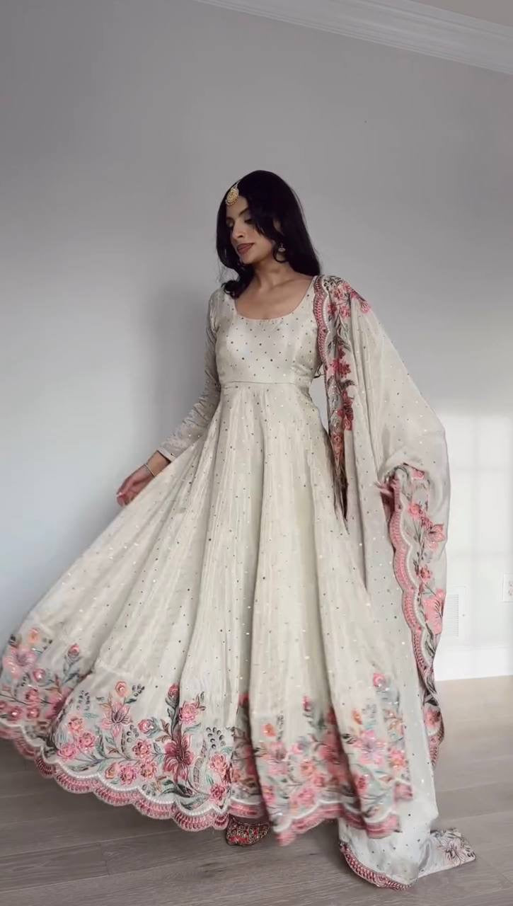 ELORA - Chinnon Silk Anarkali Suit