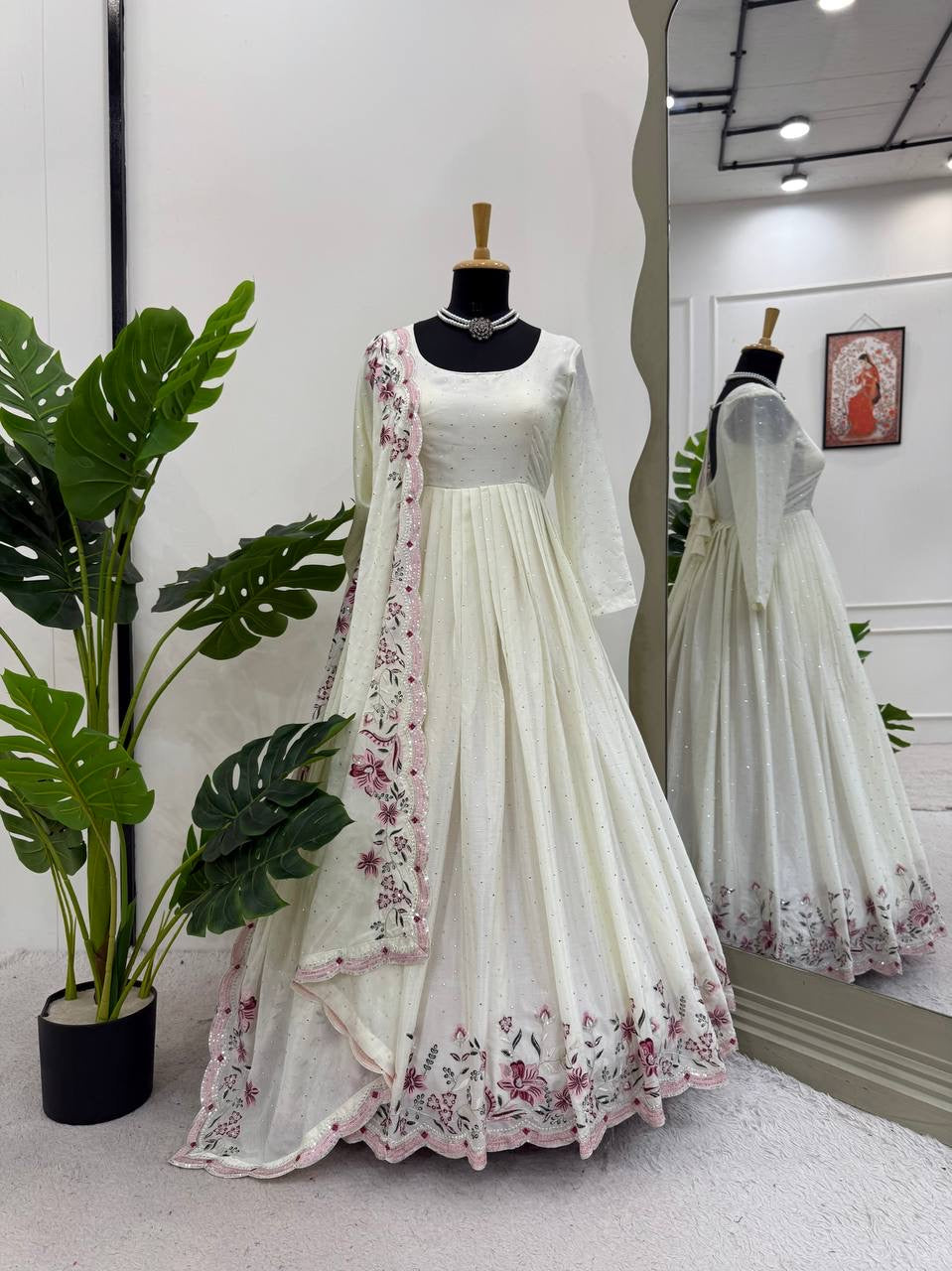 ELORA - Chinnon Silk Anarkali Suit