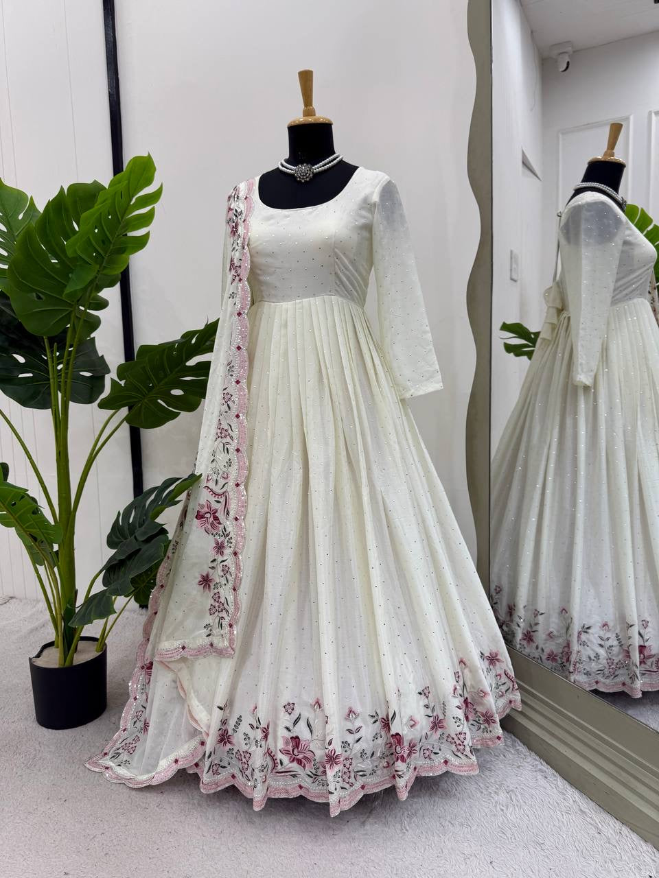 ELORA - Chinnon Silk Anarkali Suit