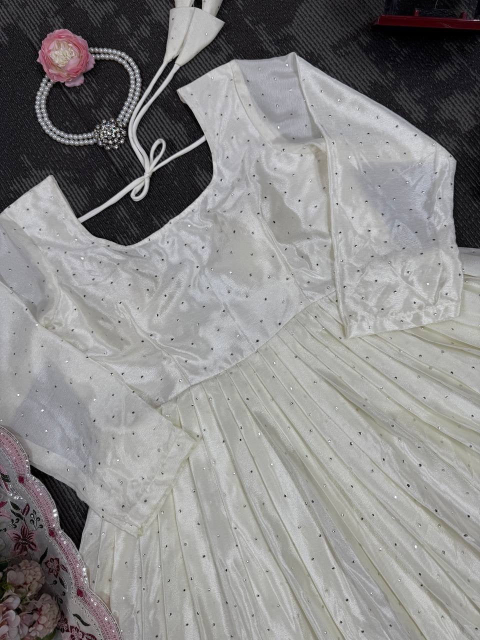 ELORA - Chinnon Silk Anarkali Suit