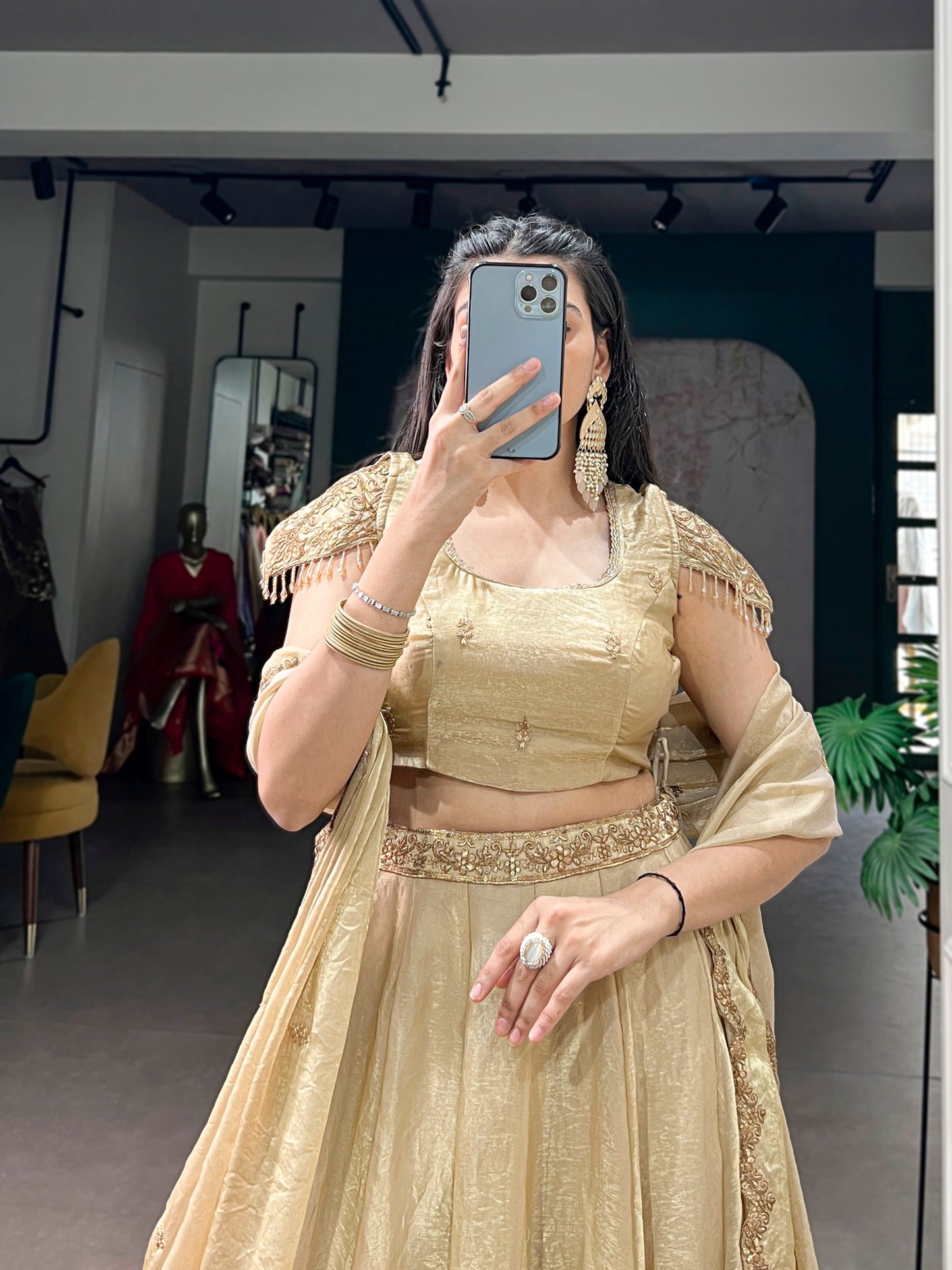 SAHANA — Metallic Shimmer Partywear Lehenga
