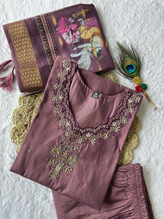 Dusty Purple Kurti Set