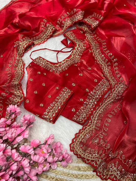 EMERY - Shimmer Silk Saree x Readymade Blouse