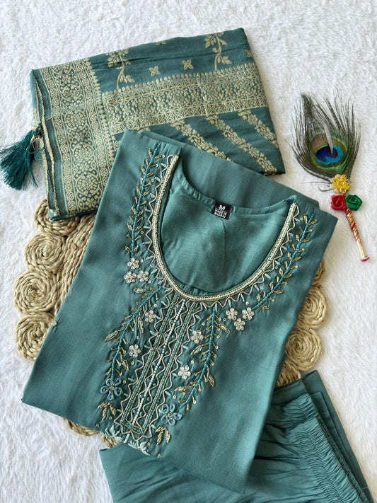 Sea Green Kurti Set