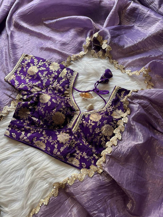 VARSHINI - Crush Georgette x Readymade Blouse