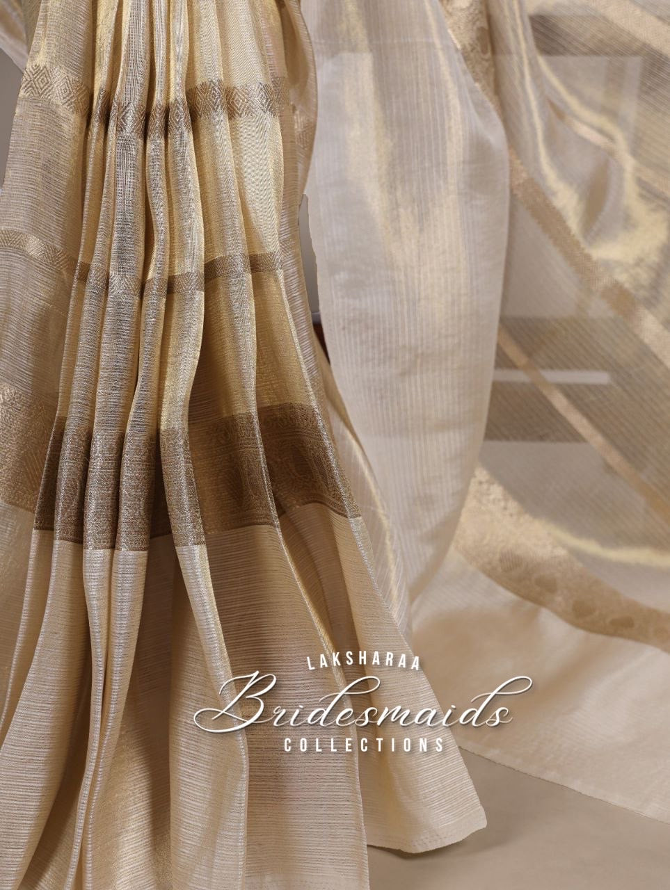 SHRUTI- Gold Tissue Saree